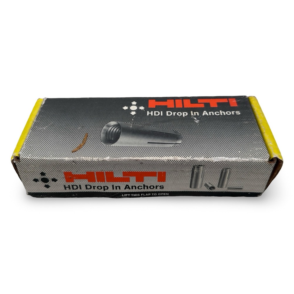 Hilti HDI 1/4 Drop In Anchors 5490000 3/8 Inch Bit 98 Count Gray Steel
